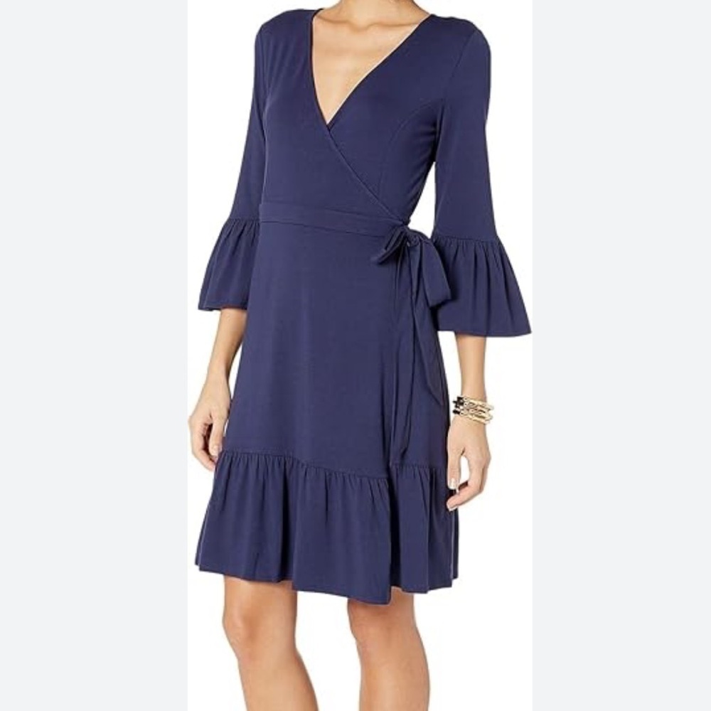 Lilly Pulitzer NWT navy blue Misha  wrap dress